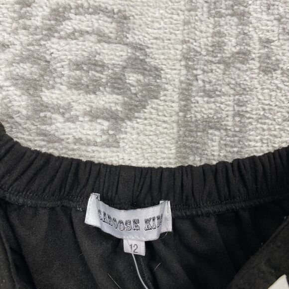 NEW Crazy Train Caboose Shorts Kids Western Print Black Fringe Shorts Size 12 - Picture 5 of 7